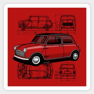 The iconic british classic small car that changed the world Sticker